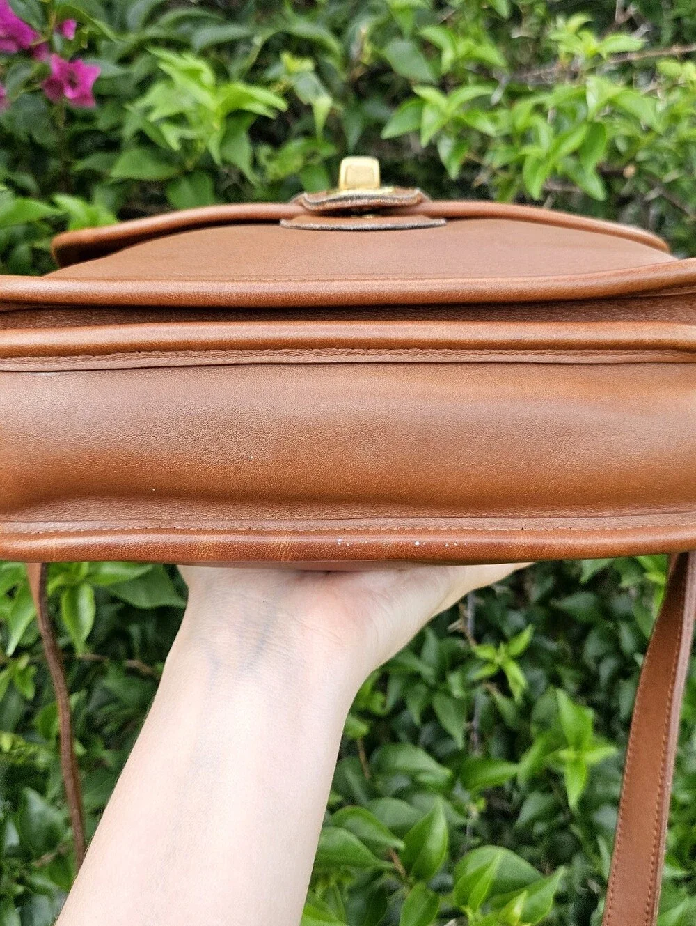Vintage Coach Prairie Bag 9954 British Tan Leather Crossbody 1996 USA